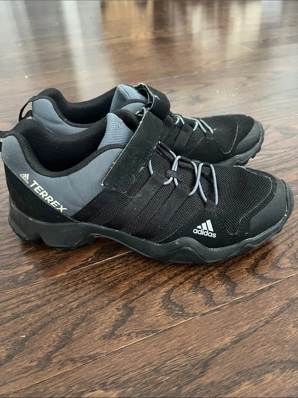 adidas Terrex Black and Gray Kids  Trail Sneakers